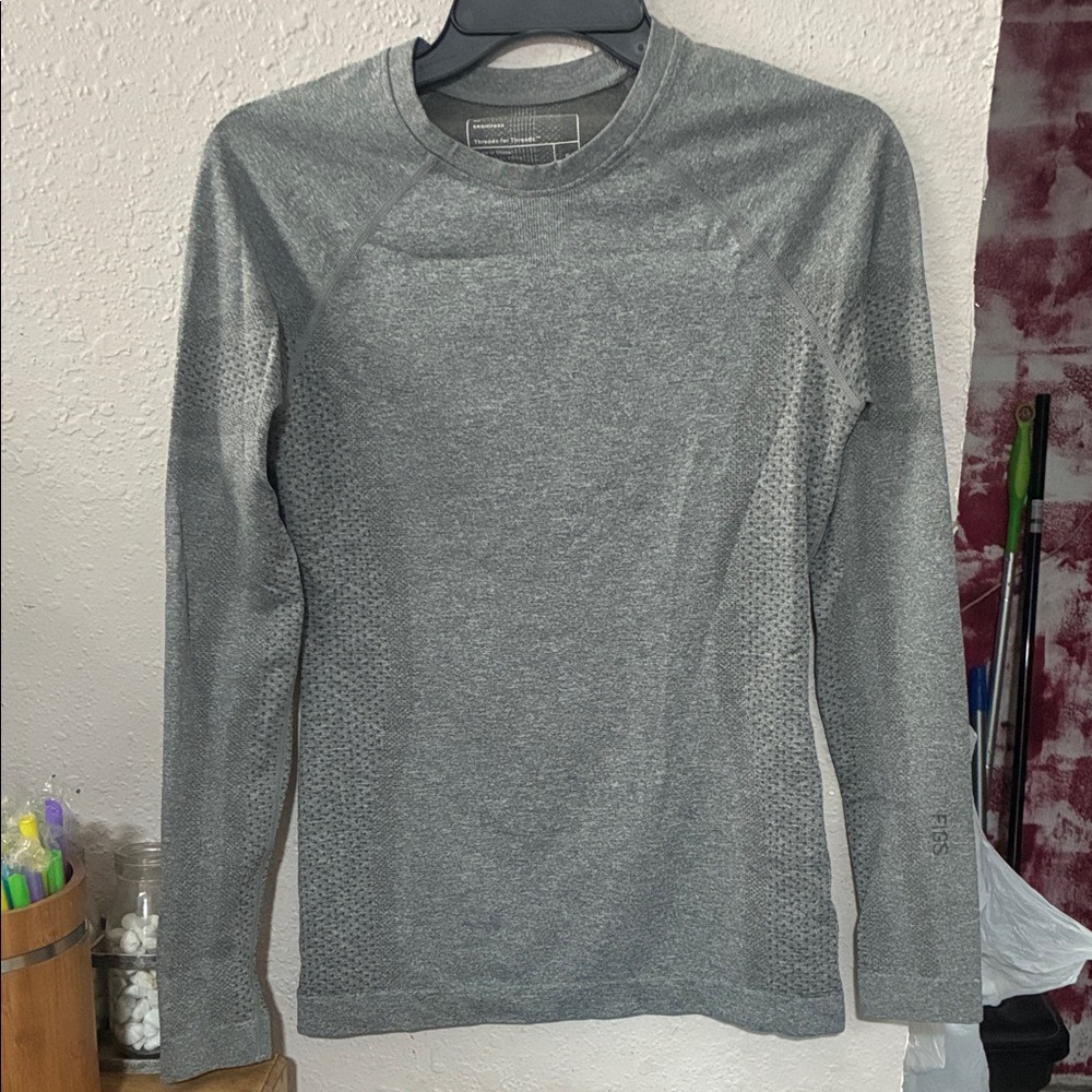 Gray Long Sleeve Performance Top